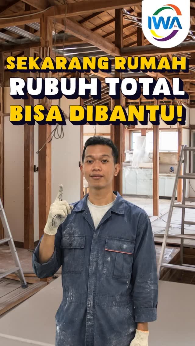 Sekarang Rumah Rubuh Total Bisa di Bantu!