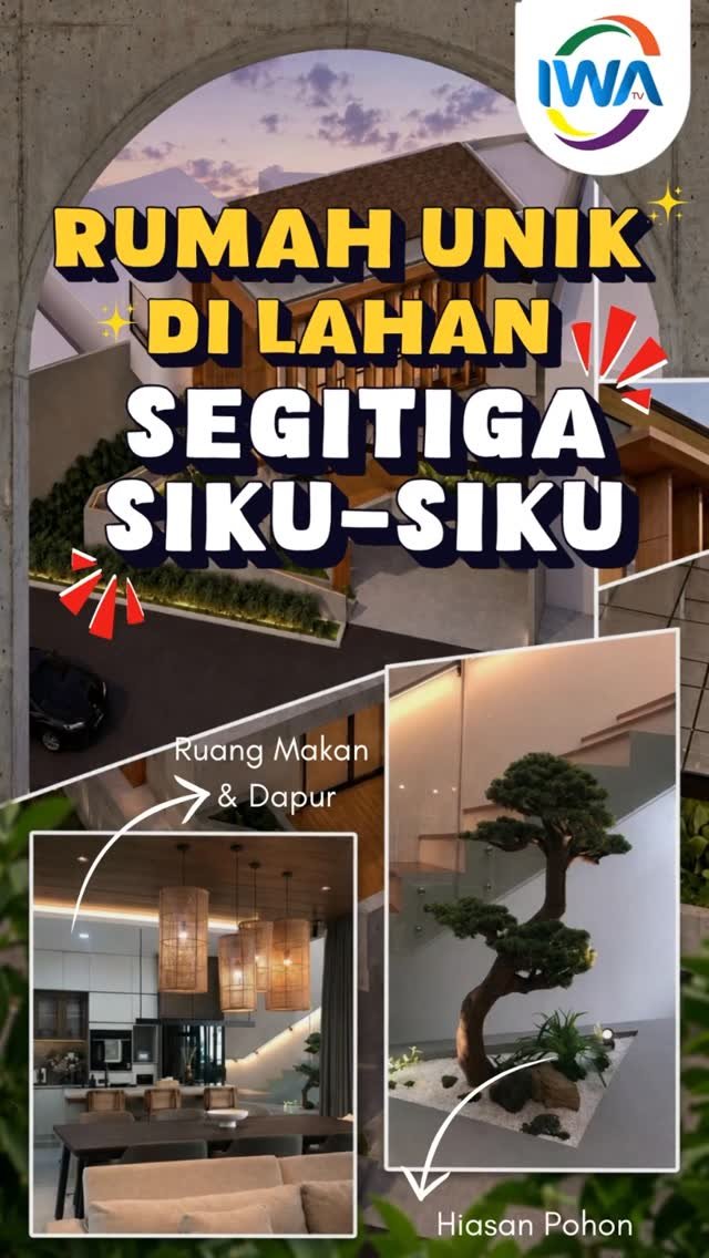 Rumah Unik di Lahan Segitiga Siku-Siku