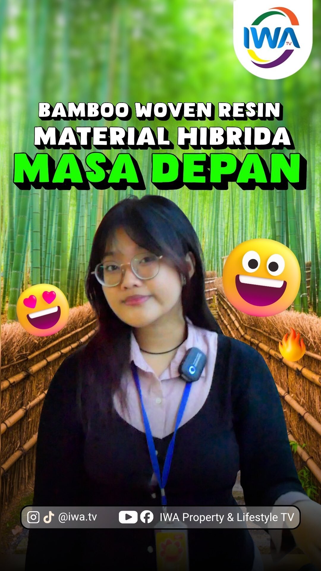 Bamboo Woven Resin Material Hibrida Masa Depan !